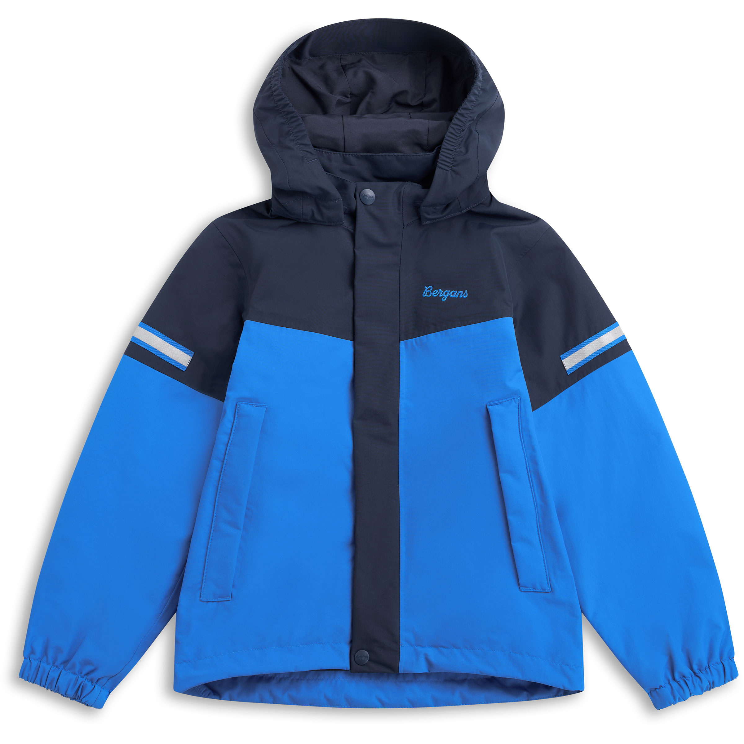 Bergans Lilletind 2L Shell Kinder Regenjacke blau Größe 116 Trekking Winddicht Wasserabweisend
