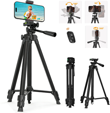 Shopalltechgadgets Adjustable Phone Tripod Stand With Bluetooth Remote For Content Creators & Photography Adjustable Phone Tripod Stand With Bluetooth Remote For Content Creators & Photography