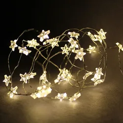 LEX 40er Micro LED STERN Drahtlichterkette batteriebetrieben