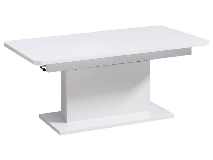Ausziehbarer Esstisch METRON 126-167,5x0x74,2 cm, Rechtecking, Weiß
