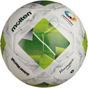 Molten Fußball School MasteR, F5N-SM, Größe 5, 430 Gramm, weiß/grün/grau, Trainingsball