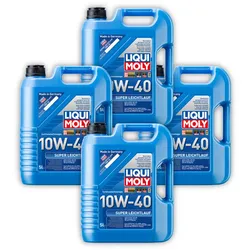 4x Motoröl LIQUI MOLY 1301 Super Leichtlauf 10W-40 Motorenöl Motor Öl 5 Liter