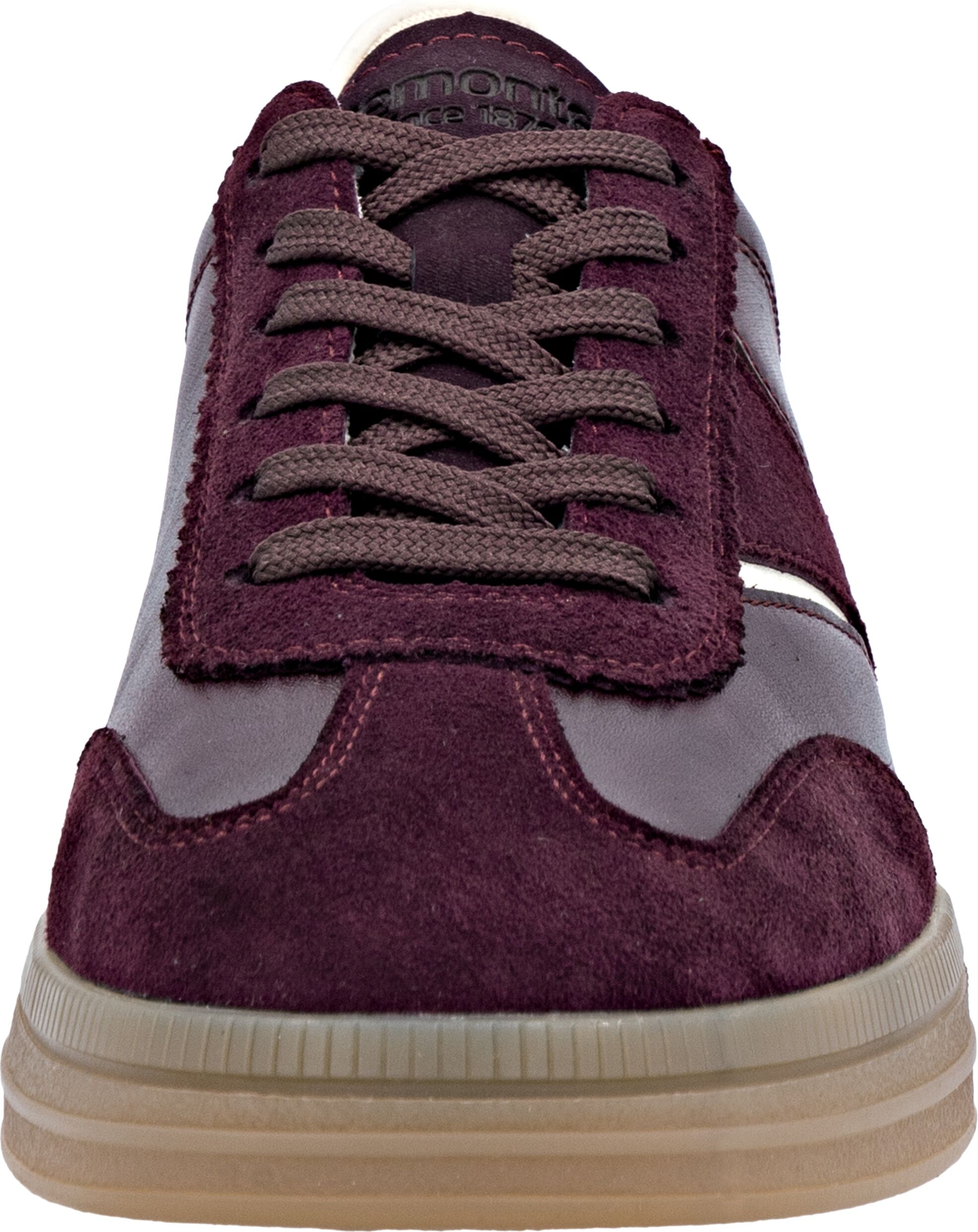 Sneaker REMONTE, Damen, Gr. 39, Textil, braun (bordeaux), Leder, Lederimitat, Schuhe Sneaker, Schnürschuh, Halbschuh, Freizeitsneaker im Streetwear-Look