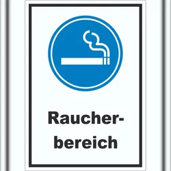 HB-Druck Raucherbereich Aufkleber A0 (841x1189mm)