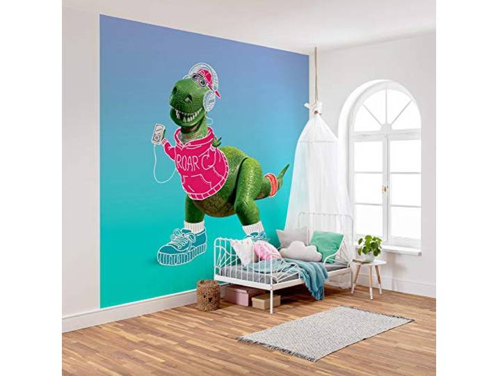 Komar Disney Vlies Fototapete - Toy Story Roar - Größe: 300 x 280 cm (Breite x Höhe) - Dino, Dinosaurier, Kinderzimmer, Tapete - IADX6-030