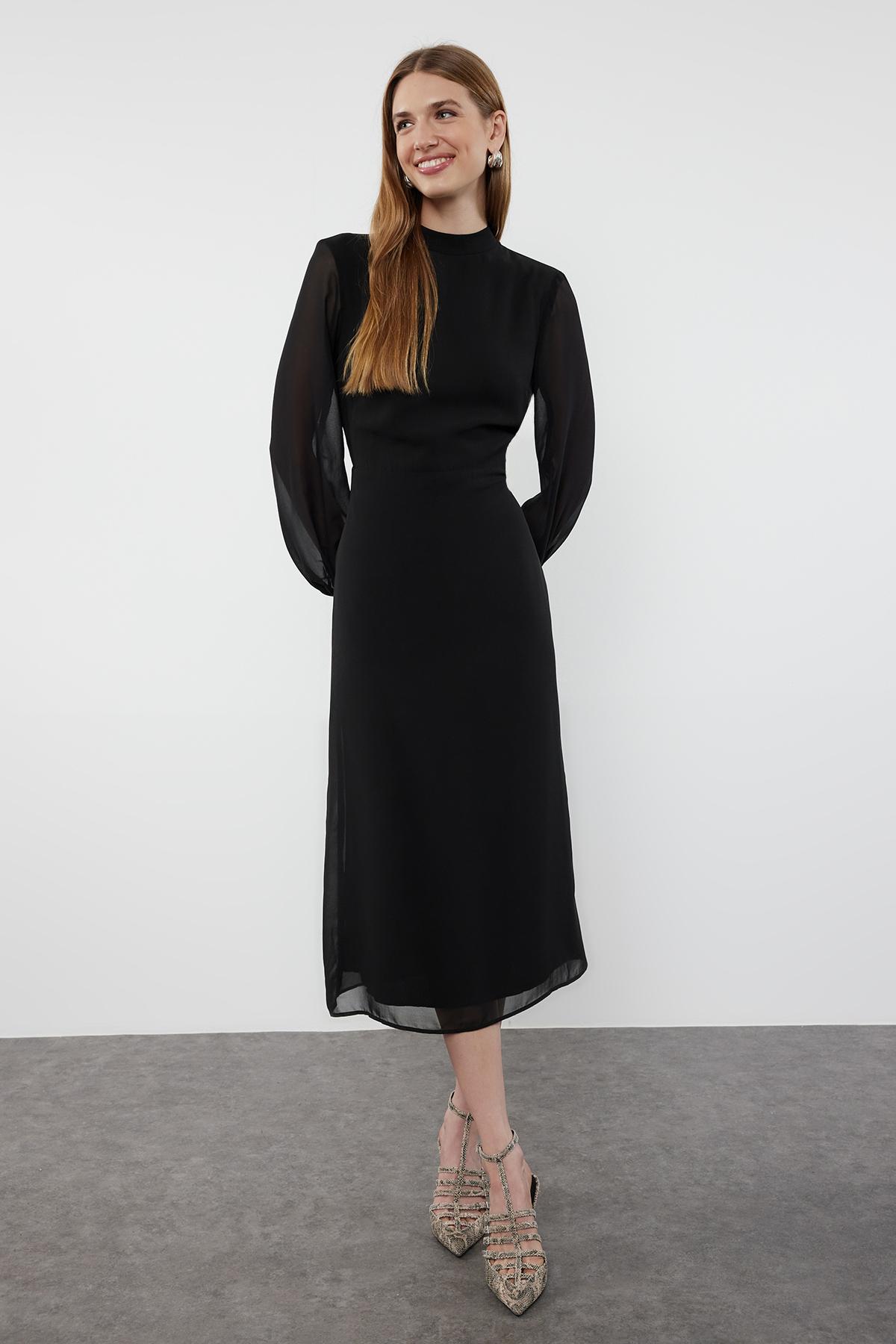 Dames midi-jurk met print, lang, geschikt voor overdag en 's avonds.