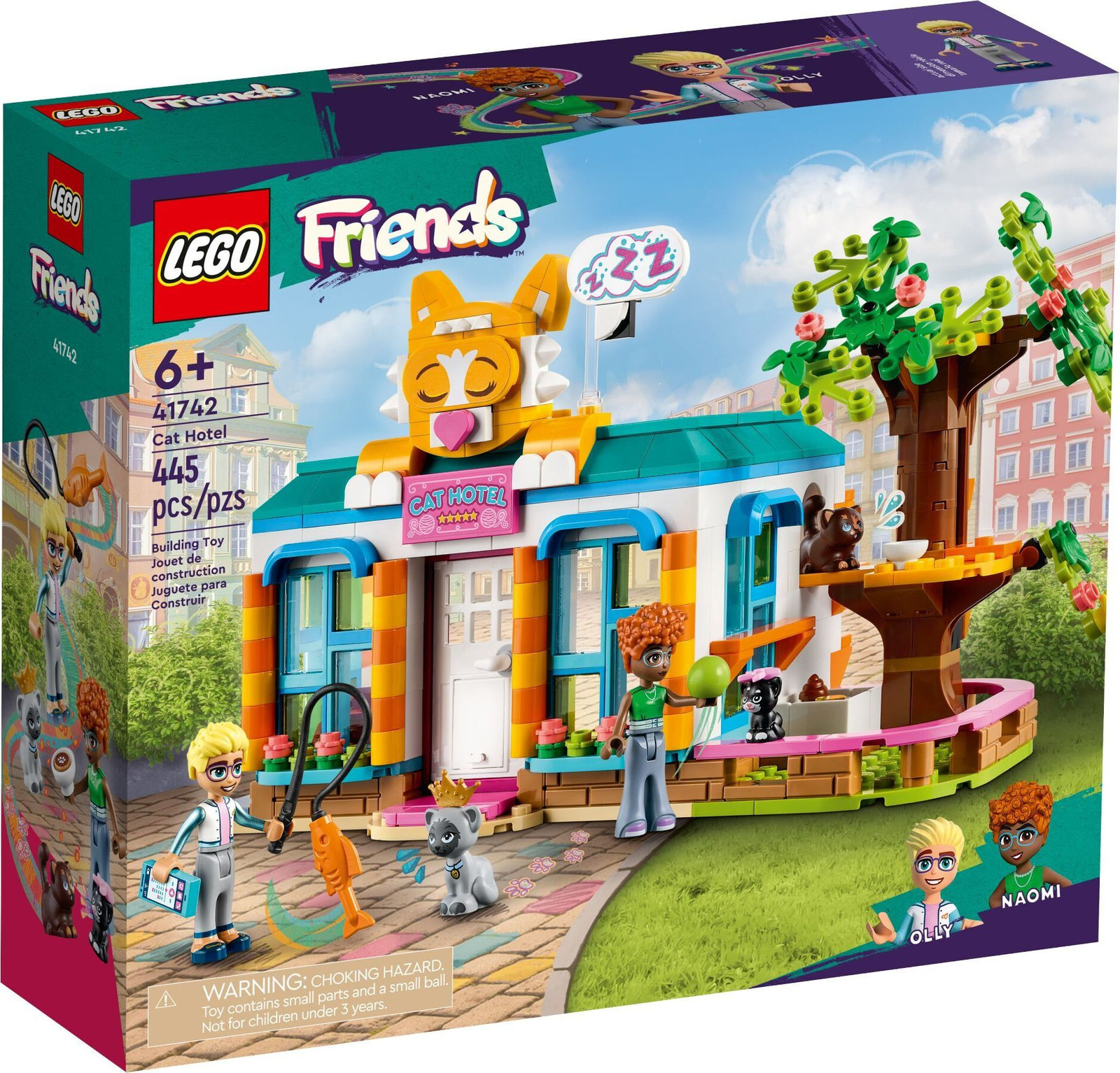 LEGO Friends 41742 Kattenhotel Dieren Speelset met Olly en Naomi Minipoppetjes