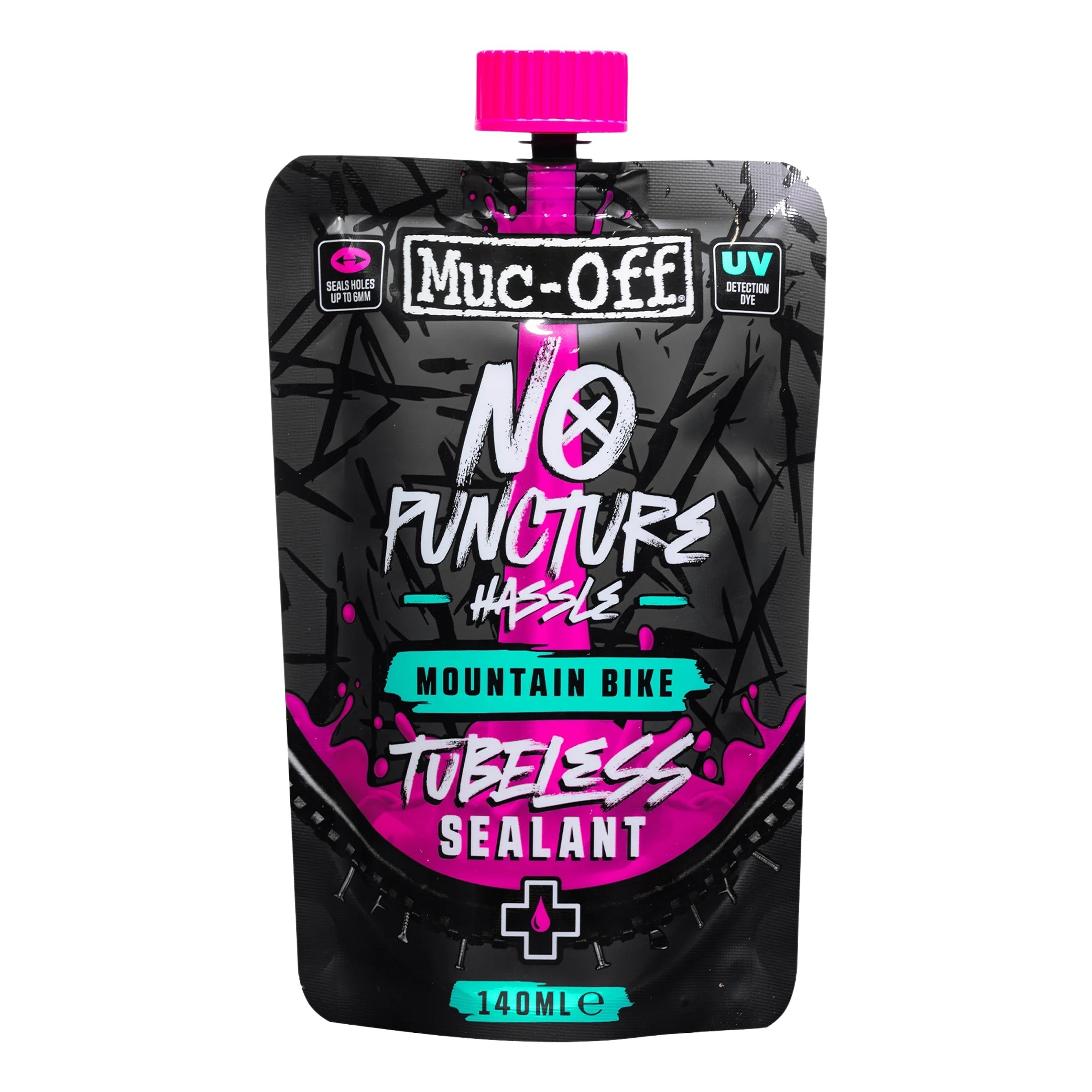 Muc Off No Puncture Hassle Reifendichtmilch Fahrradwerkzeug & Fahrradpflege pink Größe 140ml