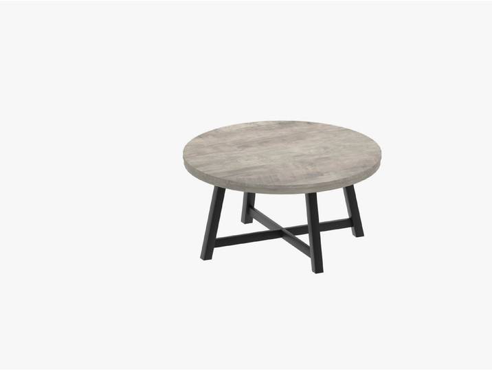 GarveeMore Beistelltisch Runder mit verstellbaren Füßen,Runder Couchtisch, Wohnzimmertisch mit verstärkten Beinen und Holzmaserung,91.5cm