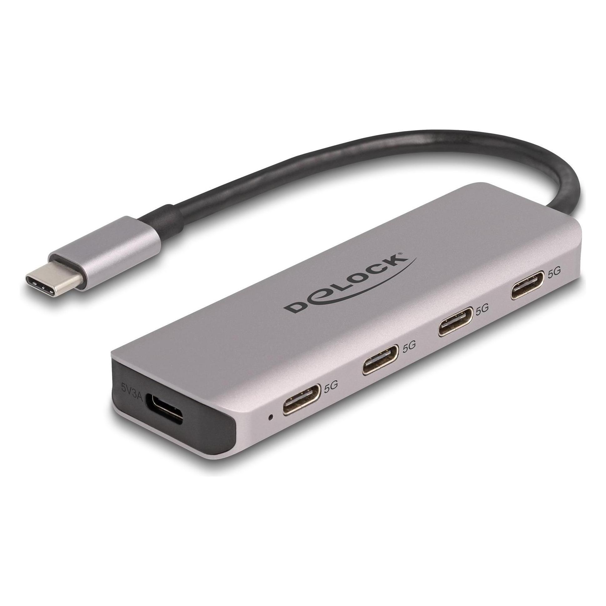 Delock USB 5 Gbps 4 Port USB Type-C Hub mit USB Type-C Anschluss (USB-C, 4 Ports) (64238)