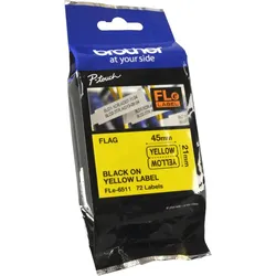 Brother PT Etiketten FLe-6511  gelb  45mm x 21mm  72 St./Kassette