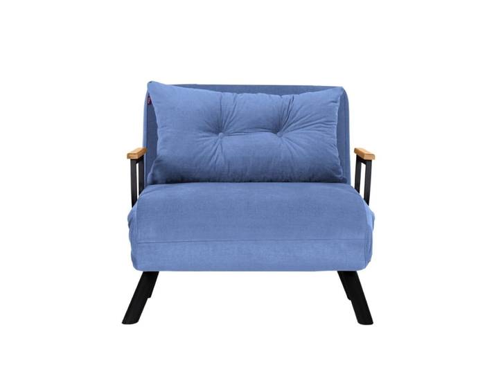 Fauteuil convertible en tissu l67 cm - bleu