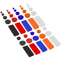 Ecobra, Magnet, Rundmagnet Hartferrit Ferrotafel 36x8,5mm orange VE=10 Stück (10x)
