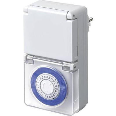 Brennenstuhl 1506170 Steckdosen-Zeitschaltuhr analog Tagesprogramm 3500 W IP44