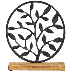 Deko-Figur Baum 25 x 29 cm Metall Schwarz M (Medium)