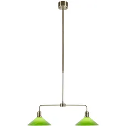 MARKSLÖJD VELA Pendelleuchte 2L Antikmessing/Grün