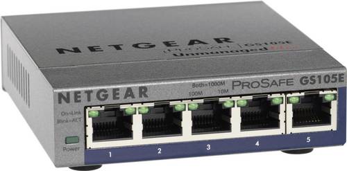 NETGEAR GS105E-200PES GS105E Netzwerk Switch 5 Port 1 GBit/s