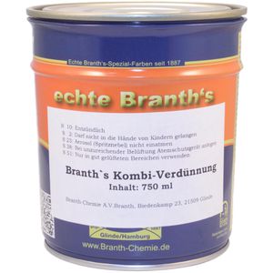 Branth Verdünnung Kombi, 0,75 Liter, Nitroverdünnung für lösemittelhaltige Lacke