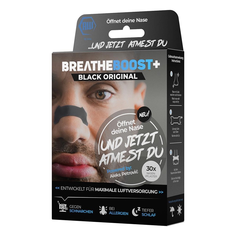 AW Products GmbH Breatheboost+ Black Original Nasenpflaster Box 08105753
