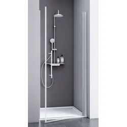Schulte  Dusche  ExpressPlus  Alexa  Style  2.0  Drehtür  in  Nische  800  mm  -  Alu-Natur  -  inkl.  Fixil-Glassiegel
