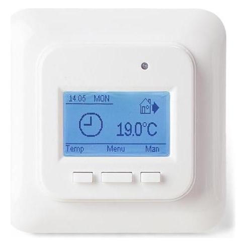 Heatcom Termostat HC71 m/ gulv- rumføler hv (10280669)