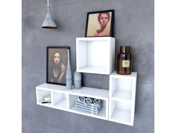 Etagère murale 30x30x20cm carrée blanche de rangement 1 emplacement - PERSONALYZ CUBE