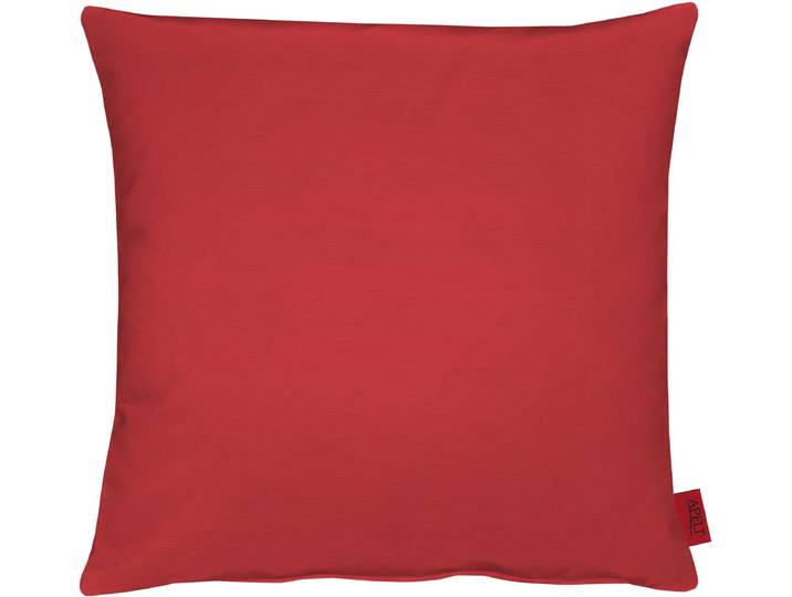 Dekokissen APELT 4362 Rips Uni-Farben, dezentes Design, Inklusive Füllung Gr. 2, rot (bordeaux, unifarben), B:51cm L:51cm, Mischgewebe, Dekokissen_Sitzkissen_Kissenhüllen, Dekokissen, Wasser- und Schmutzabweisend, Inklusive Füllung, dezentes Design