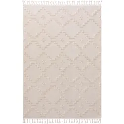 benuta Pop Kurzflor Teppich Oyo Cream 120x180 cm - Moderner Kurzflor-Teppich für Wohnzimmer
