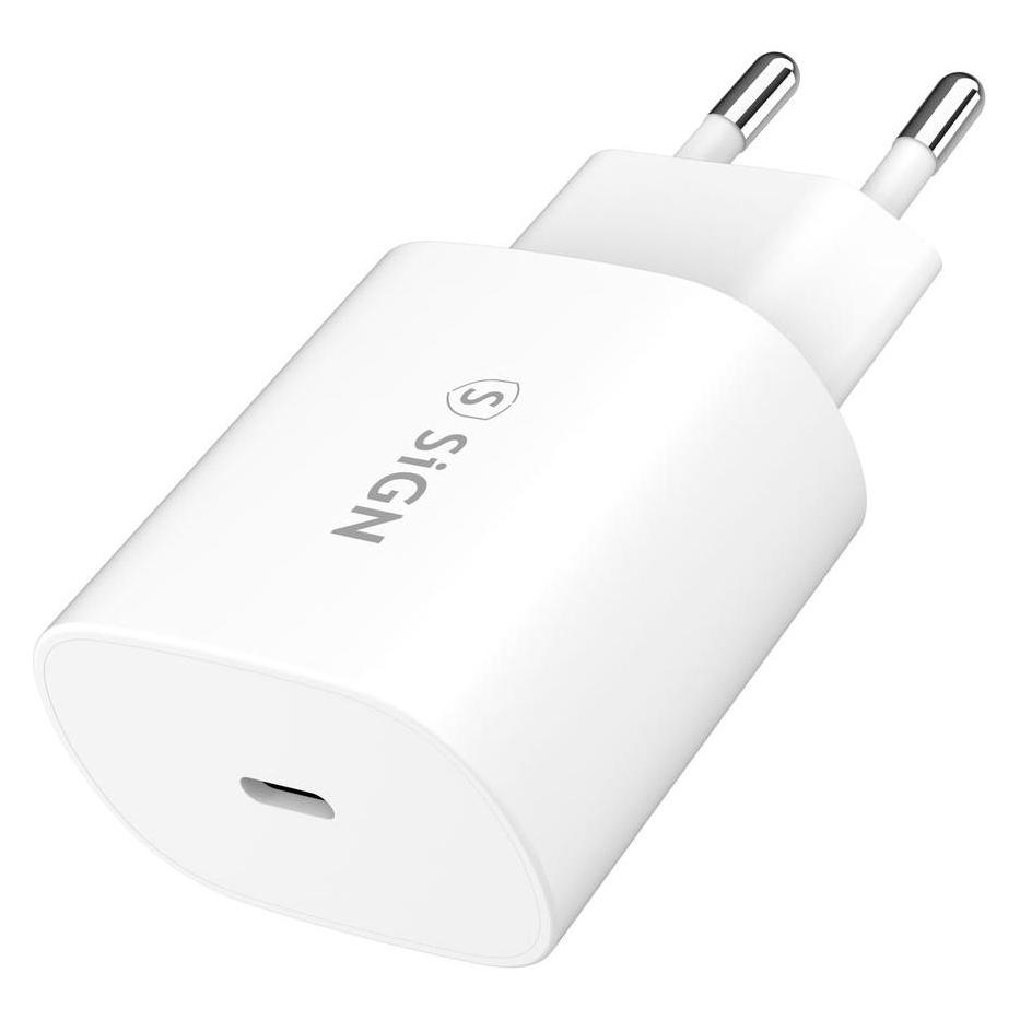 SIGN USB-C Wall Charger 25W 3A - White (25 W) (SN-PD25W)