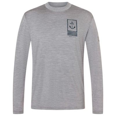 super.natural - Lil Anchor Bio Jersey L/S - Merinoshirt Gr M grau