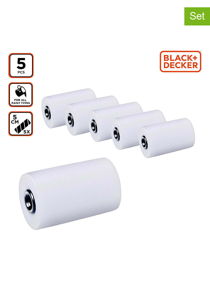 Black & Decker 2er-Set: Schaumstoffrollen in Weiß - 2x 5 Stück - onesize