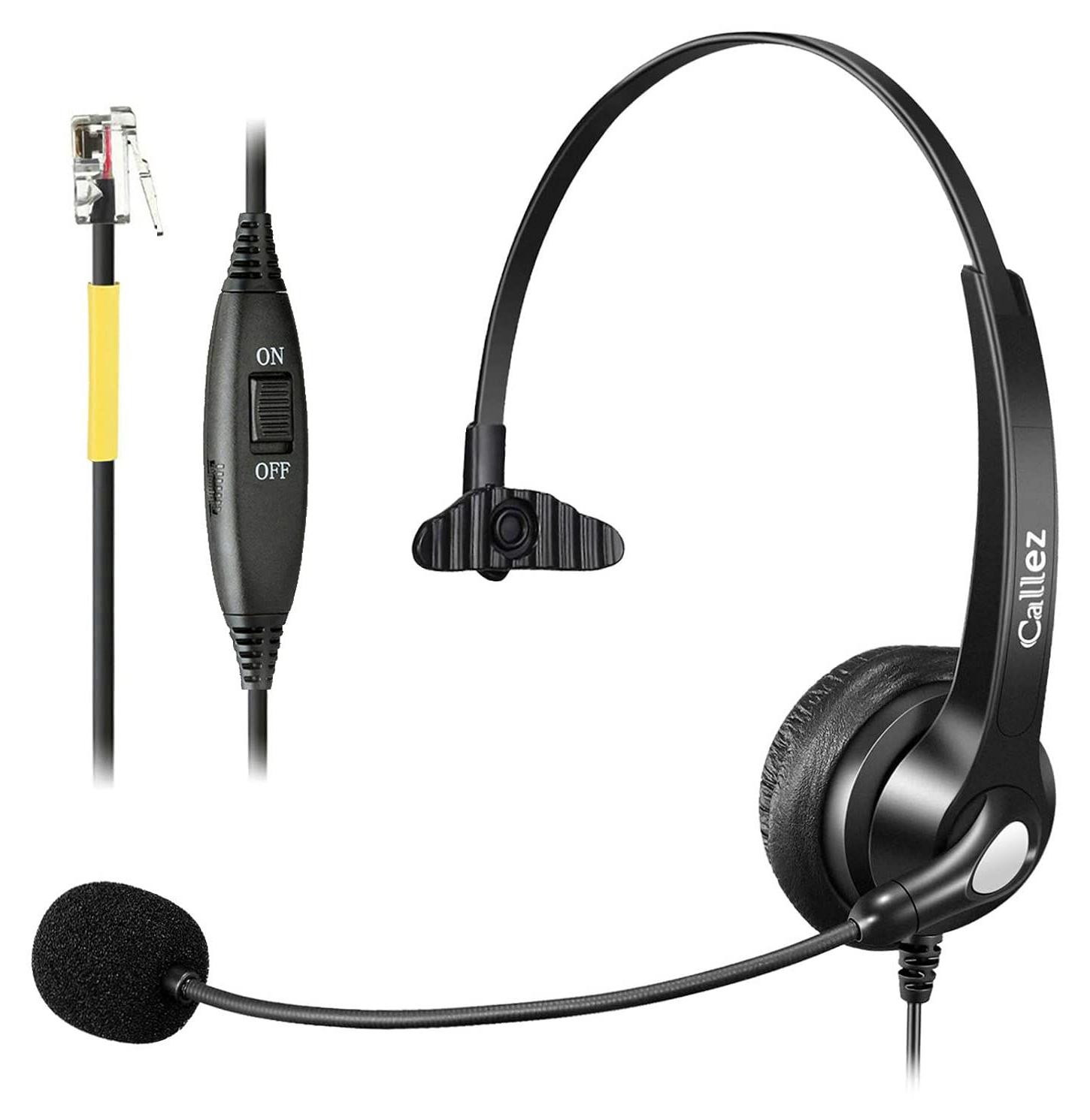 Selius Telefoon Headset RJ9 met Microfoon en Ruisonderdrukking voor Vaste Telefoons