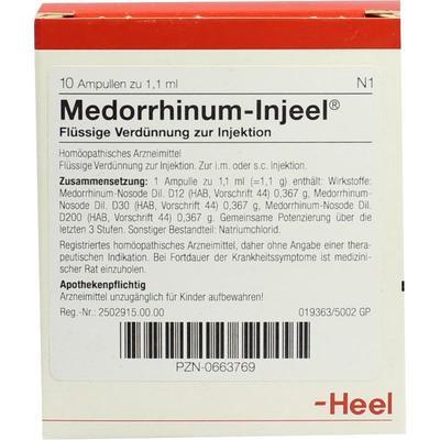 Biologische Heilmittel Heel GmbH MEDORRHINUM Injeel Ampullen 10 St 00663769