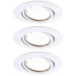 Paulmann LED Einbauleuchte Smart Home Zigbee 3.0 Base Coin Basisset schwenkbar  rund 90mm 20° Coin 3x4,9W 3x430lm 230V dimmbar 3000K Weiß 92463