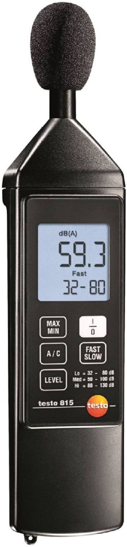 Testo 815 Schallpegelmessgerät mit Windschutz und Kalibrierprotokoll, 0563 8155)