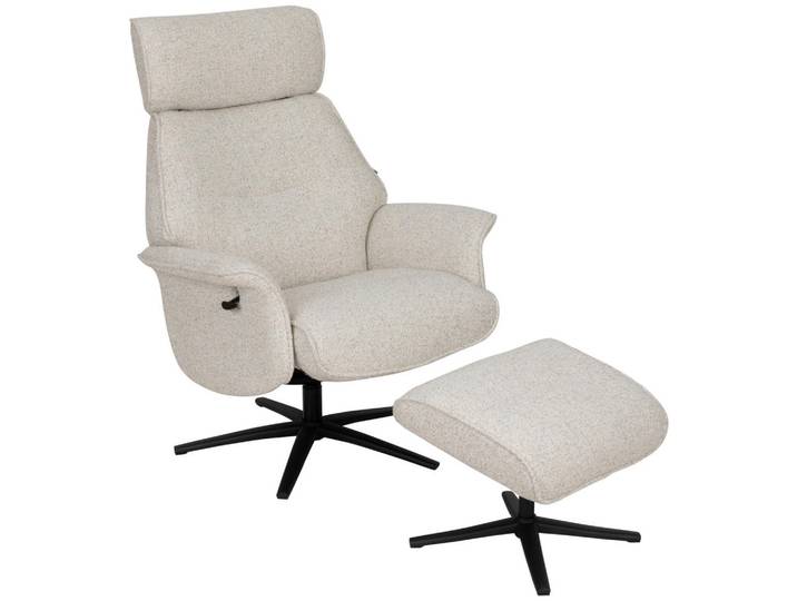 Livetastic Relaxsesselset Mellow, Creme, Metall, 77x108x81 cm, Relaxfunktion, Wohnzimmer, Sessel, Relaxsessel