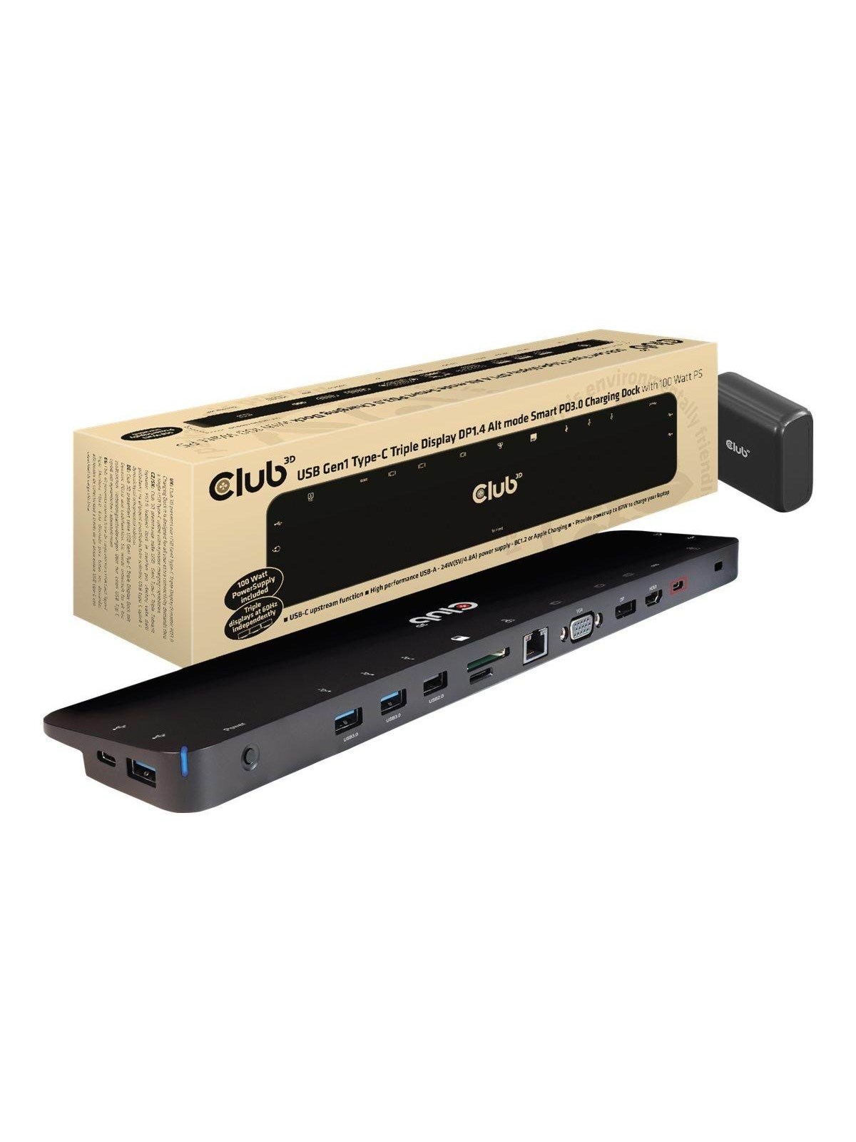 Club 3D CSV-1565 - docking station - USB-C - VGA HDMI DP - GigE
