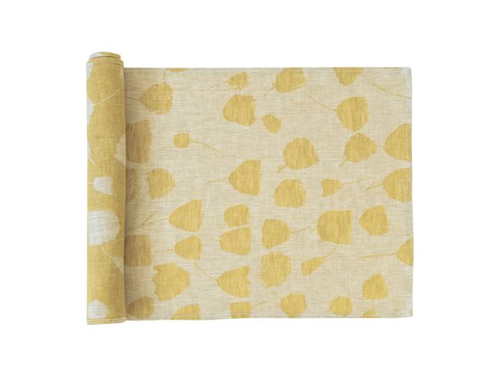 Fine Little Day Chemin de table Bouquet 150x45 cm Jaune-blanc