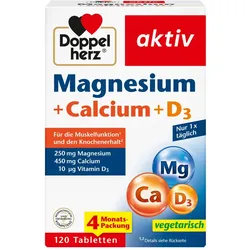 Doppelherz Magnesium + Calcium + D3 120 St