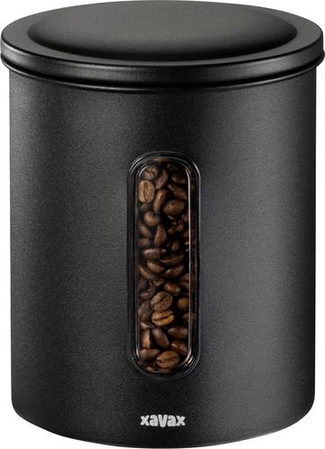 Xavax Kaffeedose für 500g Bohnen oder 700g Pulver, luftdicht, aromadicht, Schwarz 00111275 Dose für Kaffeebohnen