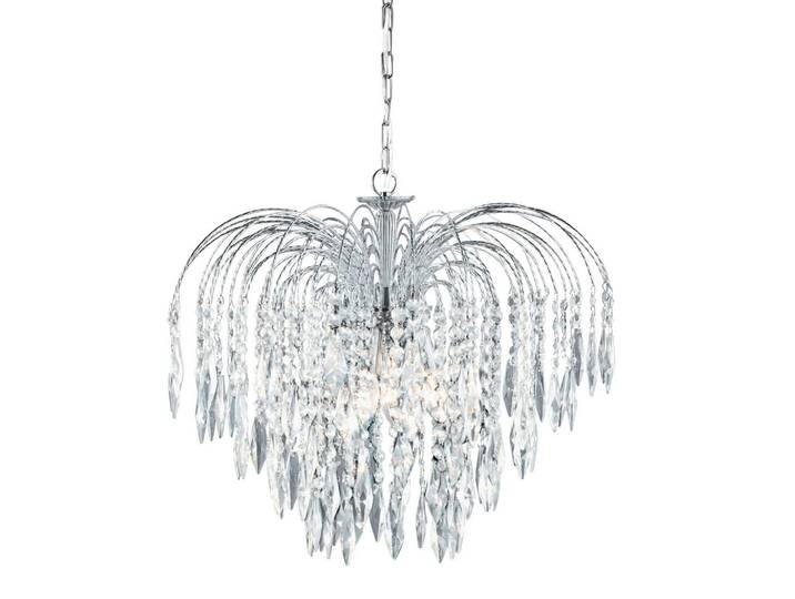 Hängeleuchte Waterfall, Chromfarben, Metall, 98 cm, Lampen & Leuchten, Innenbeleuchtung, Hängeleuchten, Pendelleuchten