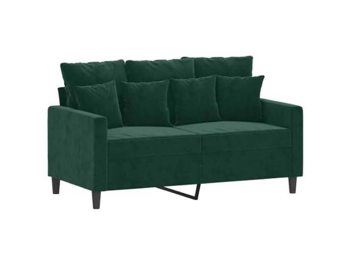 KTHLBRH 3-teiliges Sofa-Set, Samt, dunkelgrün, mit 16 Kissen 2-Sitzer-Sofa, Fußstütze, Metallrahmen, Schaumstoffgummi, 110 kg pro Sitzfläche