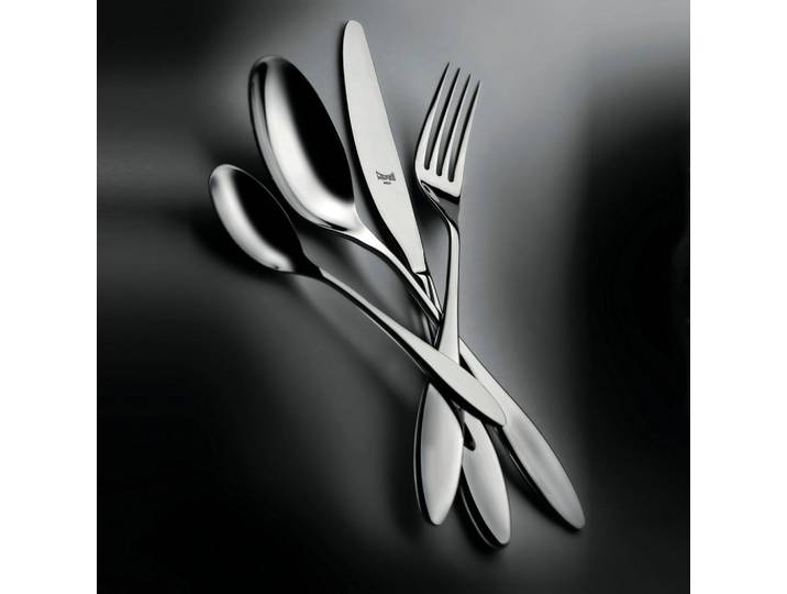 Besteck-Set, Edelstahlfarben, Metall, 24-teilig, Besteck, Besteck-Sets