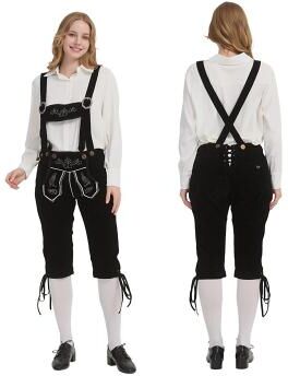 LightInthebox Oktoberfest Bundhosen Shorts Lederhosen Embroidered Bavarian German Alpine Wiesn Women's Carnival Beer Festival Traditional Style Cloth
