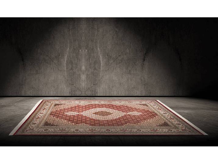 Tapis en laine Sirsa Silk Tabriz Ma Rouge/Rouge 250 x 350cm Tissu mélangé