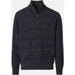 Stricktroyer mit Minimal-Print-Muster Blau M