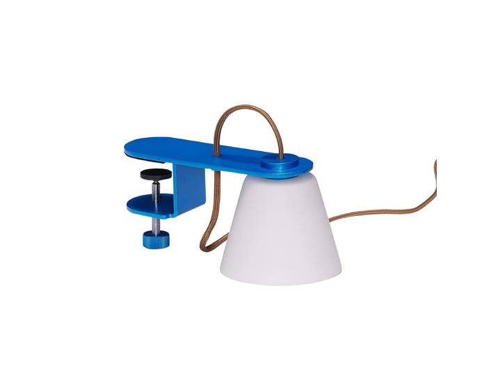 Hübsch Interior - Lure Klemmleuchte, metallic blau