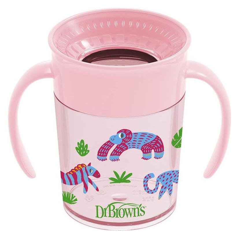 Dr Browns TC71005-DR BROWN'S-MUG 360*TRINKUNG WIE AUS EINEM GLAS 200ML ROSA (001345)