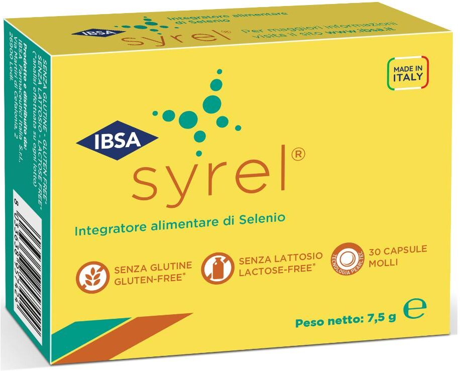 IBSA FARMACEUTICI ITALIA Srl Syrel, Integratore Alimentare con Selenio 7,46 g, 30 Capsule