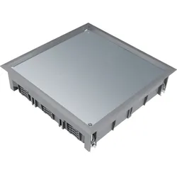 Hager VDQ12127011 Verschlussdeckel Q12 244x244mm für 12mm Bodenbelag aus Polyamid eisengrau